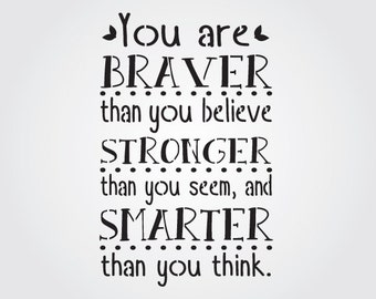 Braver, Stronger, Smarter Craft Stencil