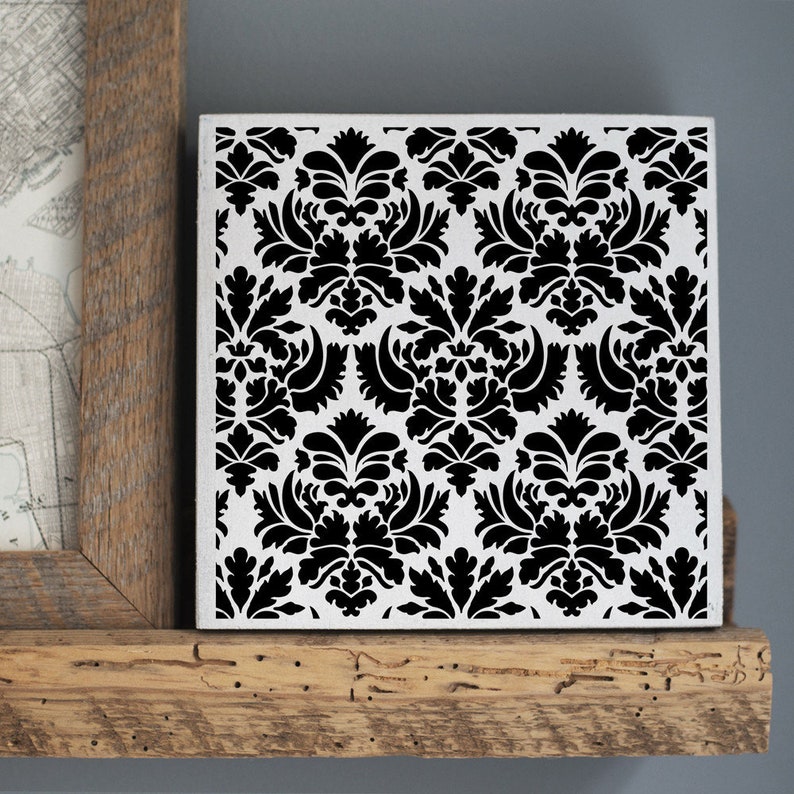 Damask Allover Pattern Stencil | Designer Stencils | Wall Stencil ...