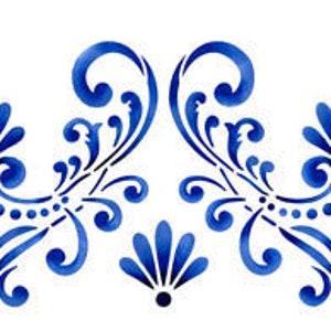 Fleur de Lis Border Wall Stencil | Fabric Stencil | Furniture Stencil | Accent Stencil | Concrete Stencil | DIY | Designer Stencil |