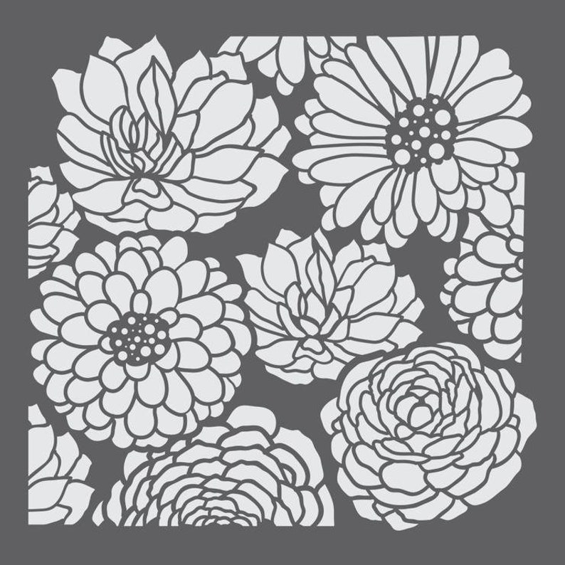 Abstract Floral Mini Craft Stencils Reusable Stencil Craft - Etsy