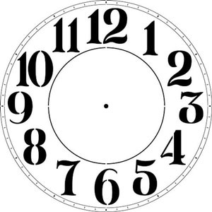 12 to 40 Inch Modern Numeral Clockface Wall Stencil | Designer Stencils | 7 Sizes to Choose From | Wall Stencil | Home Decor | Made in USA |