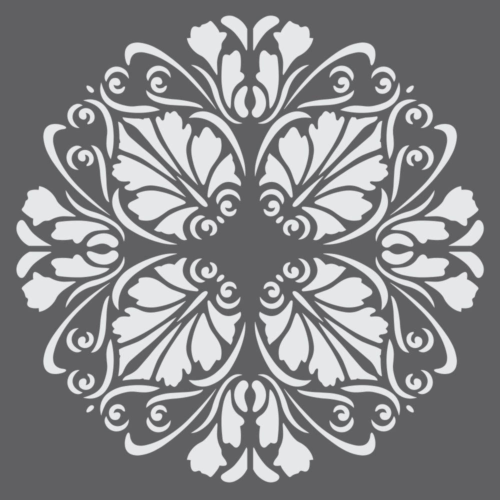 Floral Medallion Mini Craft Stencil Reusable Stencil Mini Etsy