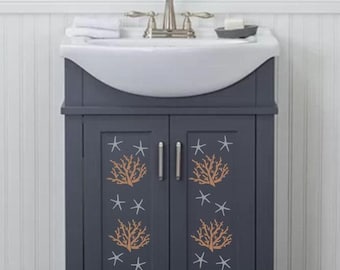 Coral Wall Stencil | Designer Stencils | Fabric Stencil | Furniture Stencil | Chalkboard Stencil | Wall Art Stencil | Concrete Stencil |