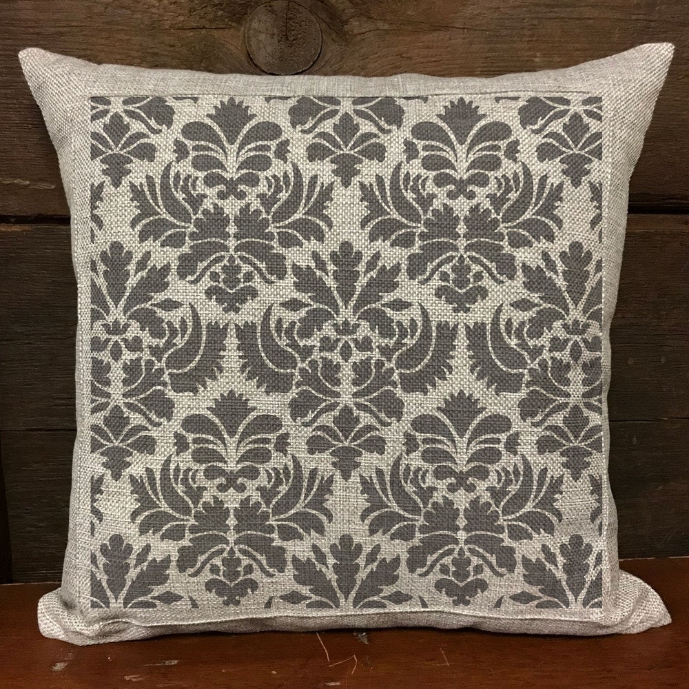 Damask Allover Pattern Stencil | Designer Stencils | Wall Stencil ...