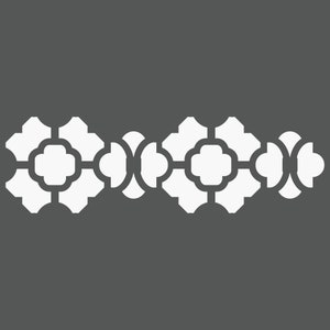 Moroccan Border Wall Stencil | Designer Stencils | DIY | Tile Stencil | Fabric Stencil | Furniture Stencil | Concrete Stencil |