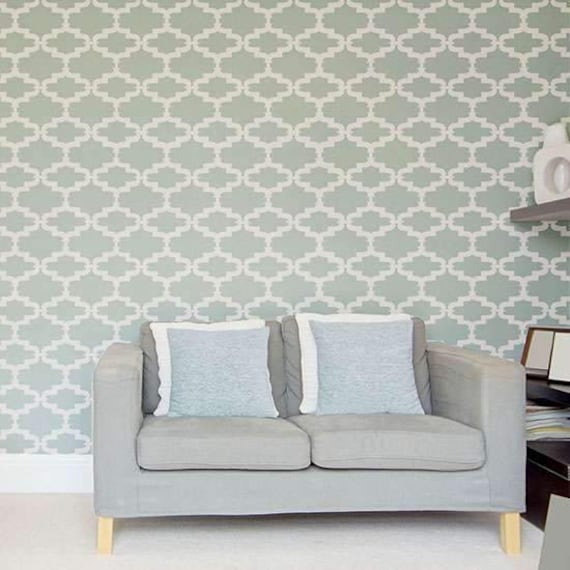 Kenitra Wall Painting Stencil By Oak Lane Studio Wall Etsy