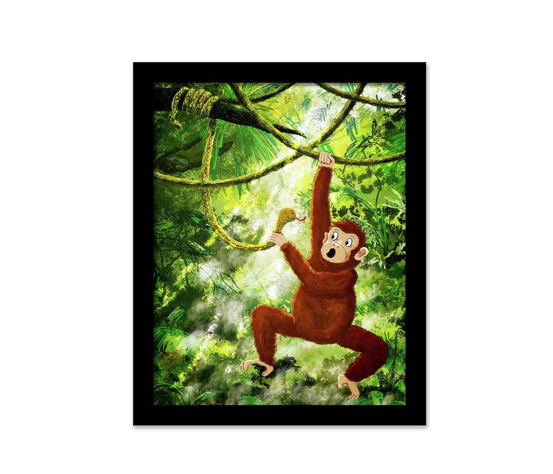 Jungle Themed Art for Child's Bedroom Jungle Wall Art Etsy