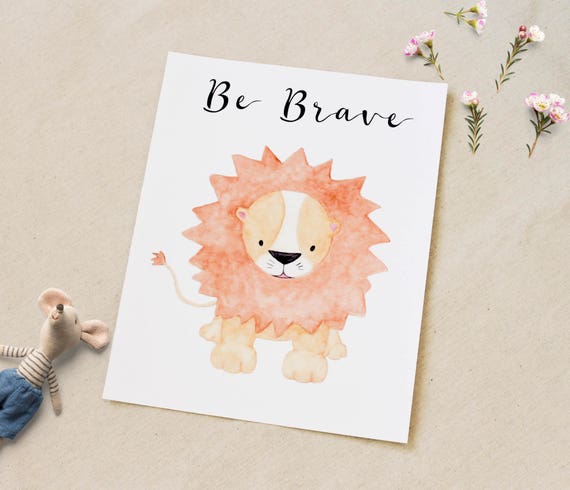Be Brave Lion Print Lion Nursery Decor Baby Lion Nursery Art Etsy Be Brave Lion Print Lion Nursery Decor Baby Lion Nursery Art Etsy