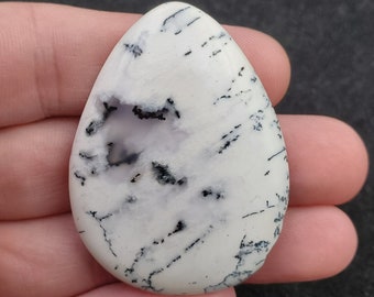 GRANDE 51mm dendrítico opal cabujón dendrítico ágata lágrima Lágrima 51x38mm 72 quilates