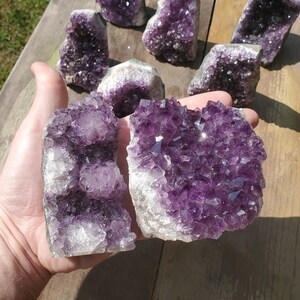 Self Standing Amethyst Druzy, Cut Base Amethyst Cluster, Uruguay Amethyst Geode, 350g-530g each, YOU SELECT