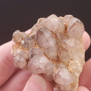 66.9g Disco Fire Quartz Cluster, Orire Quartz, Harlequin Quartz, Red Hematite Quartz from Nigeria