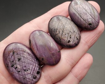 Natural Rosemary Sheen Sapphire Cabochon, OVAL, 31-40mm in length, YOU SELECT