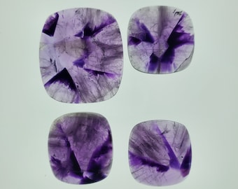 Natural Trapiche Amethyst Cabochon, Purple Phantom Star, 24-34mm
