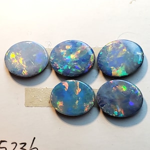 Australischer Opal Doublette / Top Qualität Opal Cabochon / Oval / 10x8mm / SIE WÄHLEN
