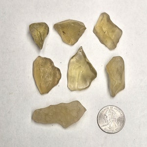 Libyan Desert Glass, Golden Yellow Tektite from Libya, Minimal to No Damage, YOU SELECT, 6-13 grams