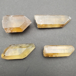 Natural Citrine and Smoky Citrine Crystals from Zambia, 34-47mm, YOU SELECT