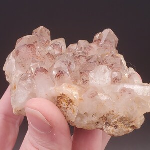 LARGE Disco Fire Quartz Cluster, Orire Quartz, Harlequin Quartz, Red Hematite Quartz from Nigeria, 170 grams