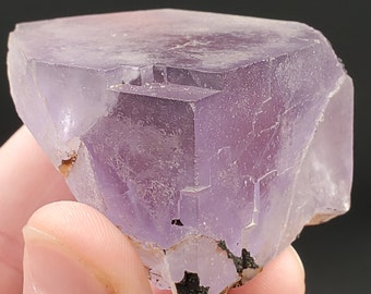 Stepped Purple Fluorite Crystal from Morocco, 140 grams