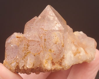Amatista Disco Fire, cuarzo con doble terminación, 79,9 g