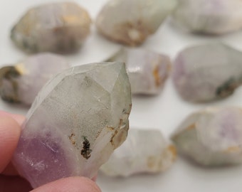 Chlorite Phantom Amethyst Quartz Point from Nigeria, YOU SELECT, 38-41mm in length