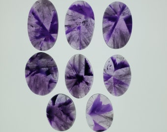 Oval Star Amethyst Cabochon, Natural Purple Phantom, YOU SELECT (27-37mm)