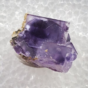Purple Phantom Fluorite from Yaogangxian, China, 3.9 grams, Comes with Display Case