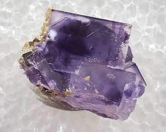 Purple Phantom Fluorite from Yaogangxian, China, 3.9 grams, Comes with Display Case