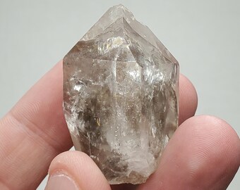 Cristal de diamante Herkimer con inclusiones de antraxolita, Little Falls NY, 37 gramos