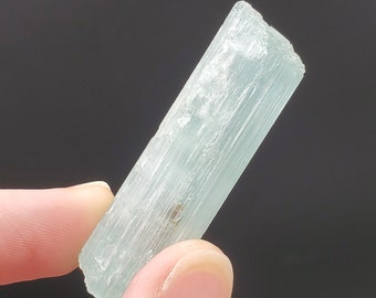 Cats Eye Aquamarine Crystal Specimen, Etched Pakistan Gemstone, 103 Carat