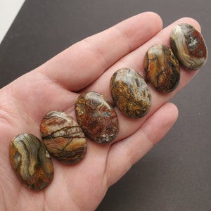 Crazy Lazy Agate Cabochon, Oval,