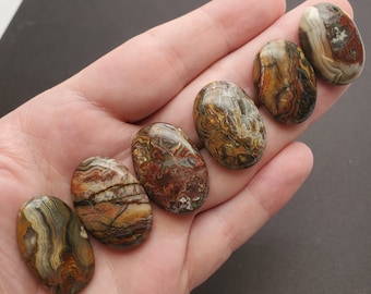 Crazy Lazy Agate Cabochon, Oval,
