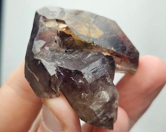Fenster Smoky Amethyst Scepter, Elestial Skeletal Quartz, Nigeria