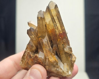 Natural Citrine Cluster from Nigeria, Nigerian Citrine Crystal, Unheated and Untreated, 136 grams