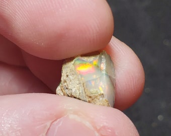 Ópalo natural de Etiopía, de primera calidad, 4 quilates, VIDEO DISPONIBLE