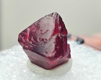 Red Spinel Crystal, FLUORESCENT, Pigeon Blood Red, Comes with Display Case, 11.1 carats