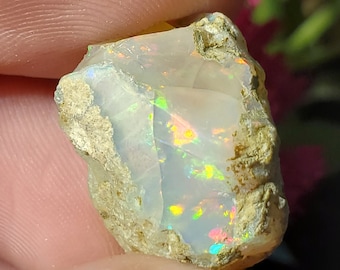 Raw Ethiopian Opal Crystal, 19 Carat Gemstone