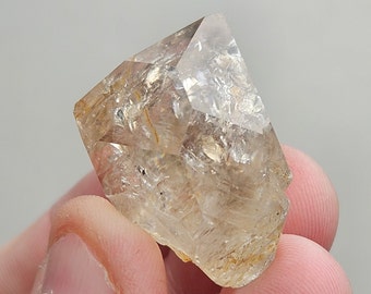 Smoky Clear Herkimer Diamond Crystal, Nice Rainbows, Little Falls New York, 25.7 grams