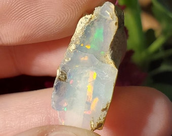 Raw Welo Opal Crystal, 16 Carat Ethiopian Opal Stone