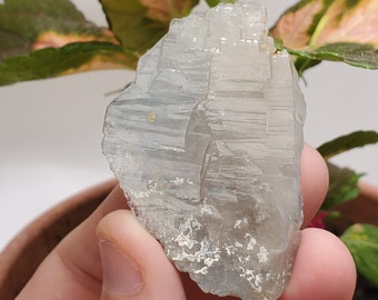 UNIQUE Tabular Elestial Blue Inclusion Quartz Crystal from Afghanistan, NATURAL, 25.5 grams