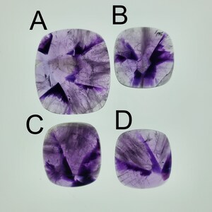 Natural Trapiche Amethyst Cabochon, Purple Phantom Star, 24-34mm image 2