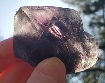 Fluorita Fantasma de Nigeria, FLUORECENT, 138 gramos