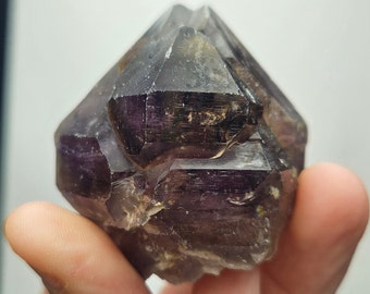 Fenster Smoky Amethyst, Double Terminated, Elestial and Skeletal Quartz Crystal from Nigeria