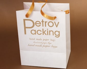 Custom printed extra small Personalised  paper Bags - Wedding Favor Gift Bags Kraft  Paper Bags with Handles Printed Party Bags Wedding Date