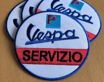 4 x Vespa servizio Iron on Sew Patch