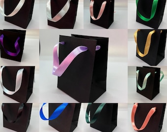 Extra Small Black Gift Paper Bags . Party Favors