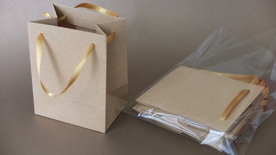 Extra Small Natural Brown Kraft Paper Bags. Hand Made. Giveaway