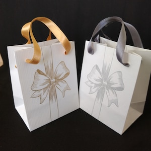 Bolsas de regalo de papel hechas a mano de lujo extra pequeñas BOLSOS 10pc.