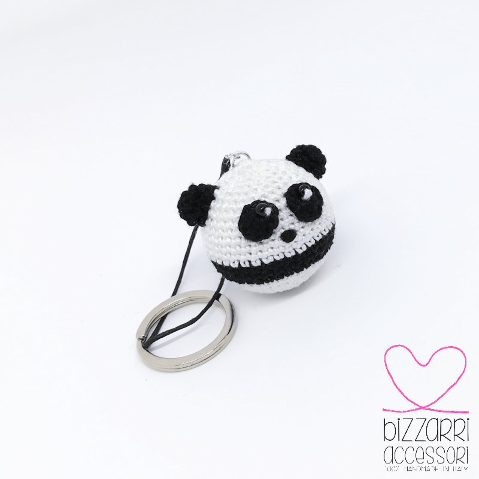 Yerdos Collana Panda Con Ciondolo A Mezzaluna - Acciaio Inox, Catena 60cm - Regalo Per Amanti Animali