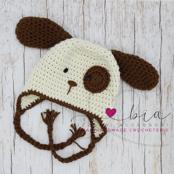 Puppy Crochet Hat - Newborn, Toddler, Child, Adult