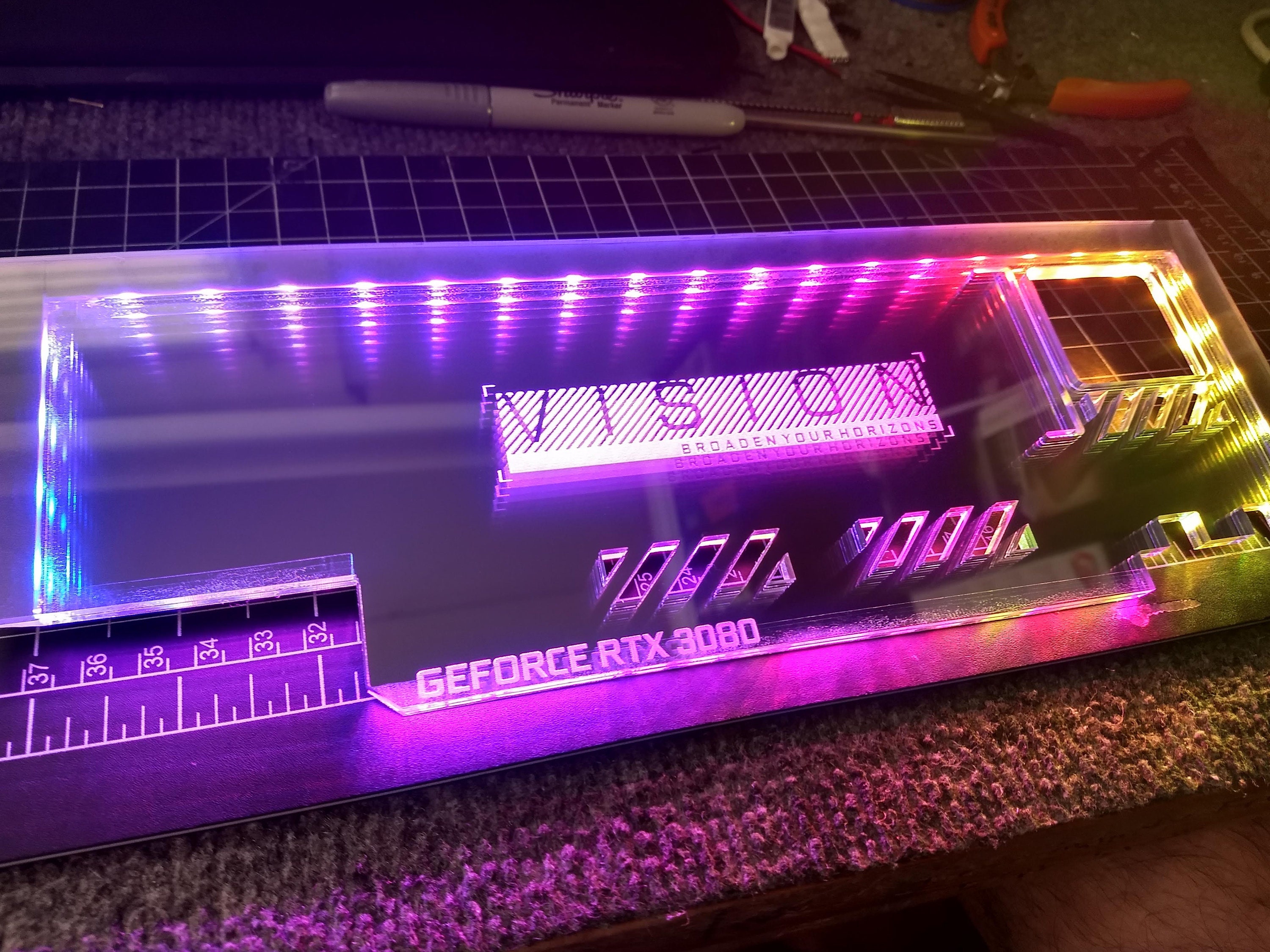 Create your own Infinity Mirrored RGB GPU backplate Etsy